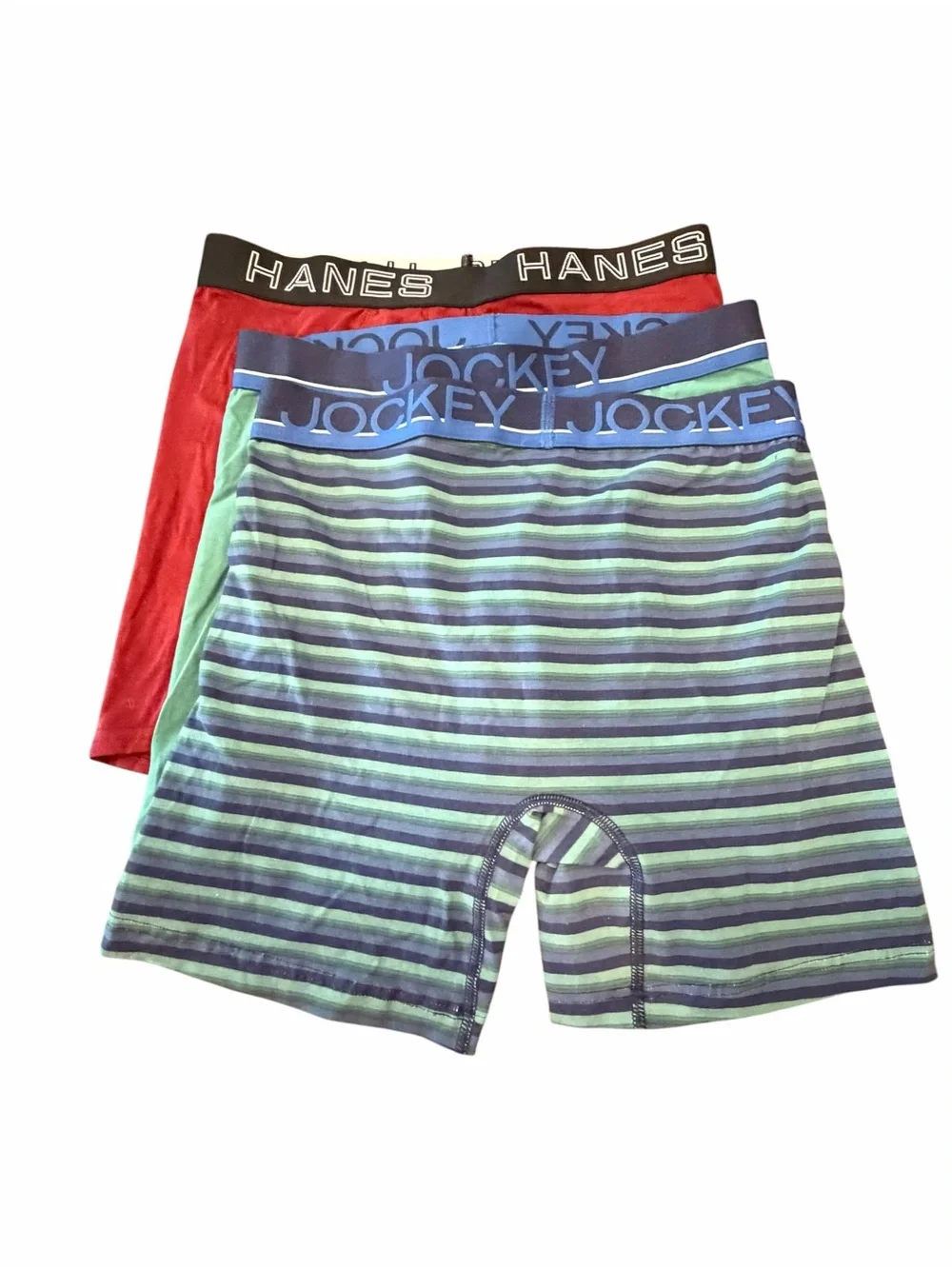 2 Jockey Men's True Style Boxer Briefs MED 1 Hanes Boxer Brief MED Colorful NEW